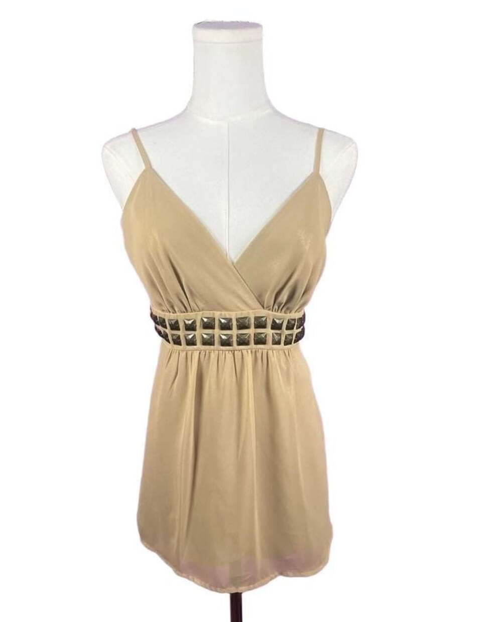 Express Y2K Babydoll Surplice Studded Waist Flowy Going Out Top M